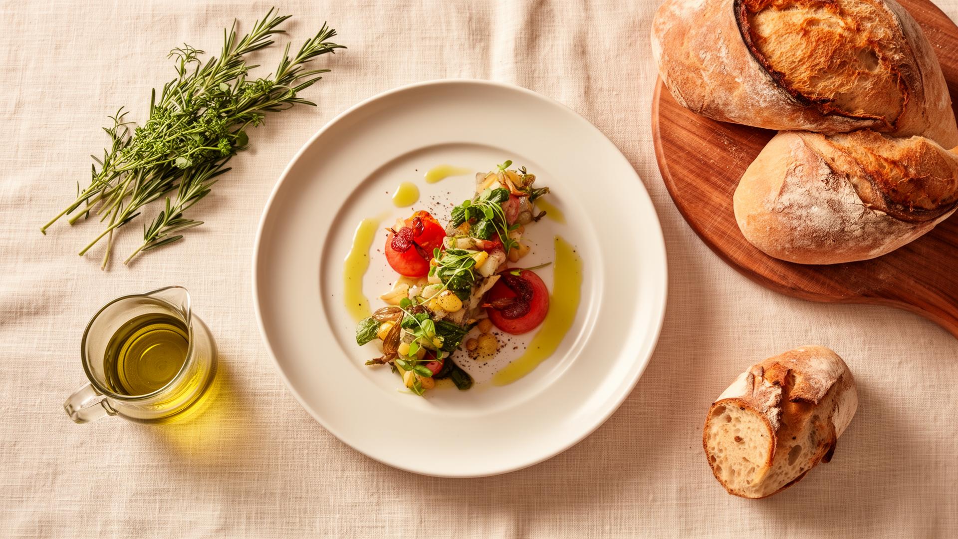 Beautifully plated seasonal dish